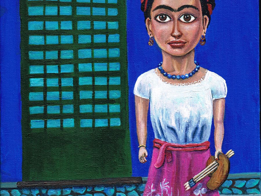 Frida Kahlo, Pixar style cartoon 2024