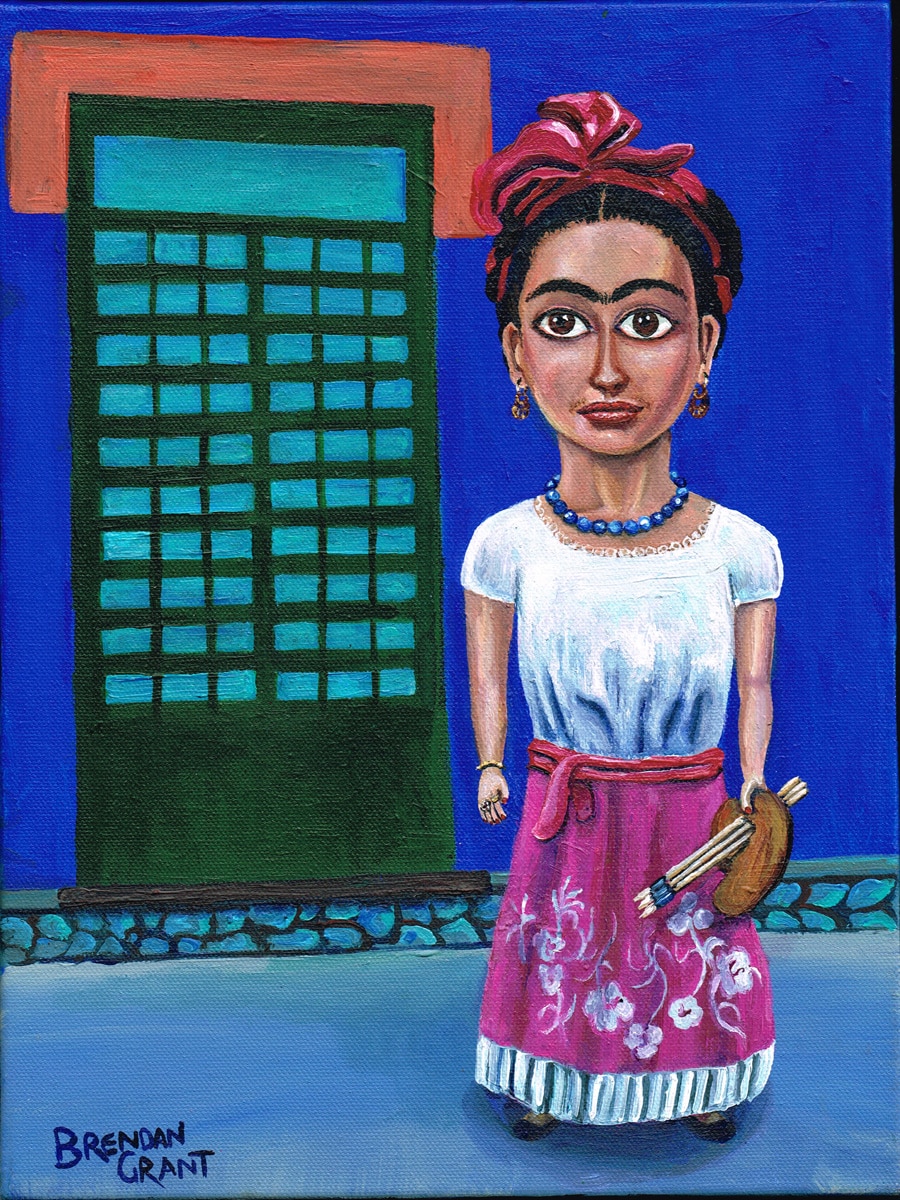 Frida Kahlo, Pixar style cartoon 2024