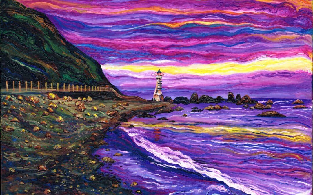 Pencarrow Lighthouse Sunset, 2014