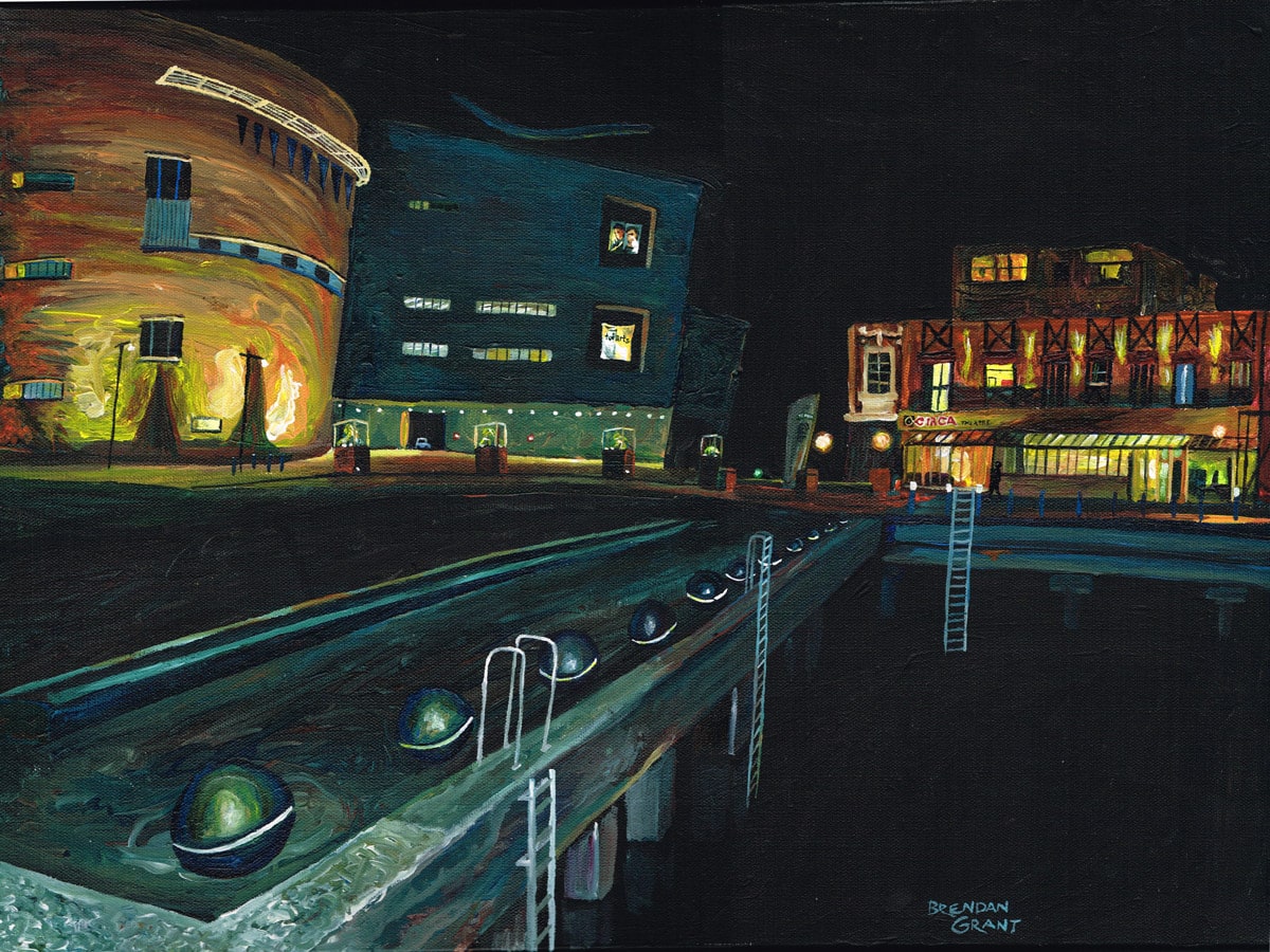 Te Papa and Circa Theatre at Night, 2013